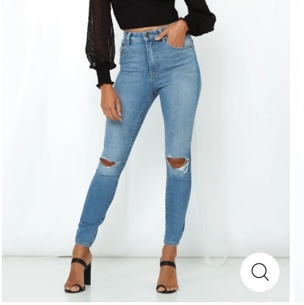 Rolla's Eastcoast Ankle High Rise Super Skinny Jeans with Stretch Light Wash 26